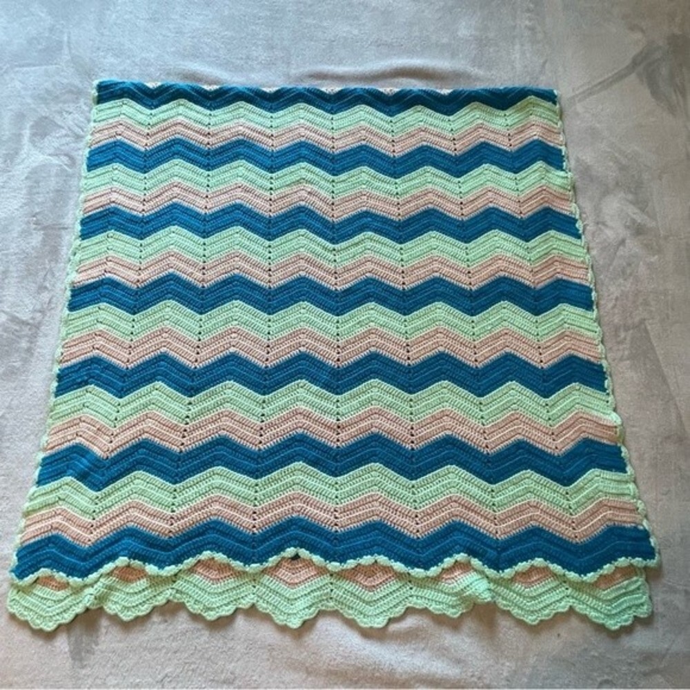 Hand Made Crocheted Blanket Throw Blanket